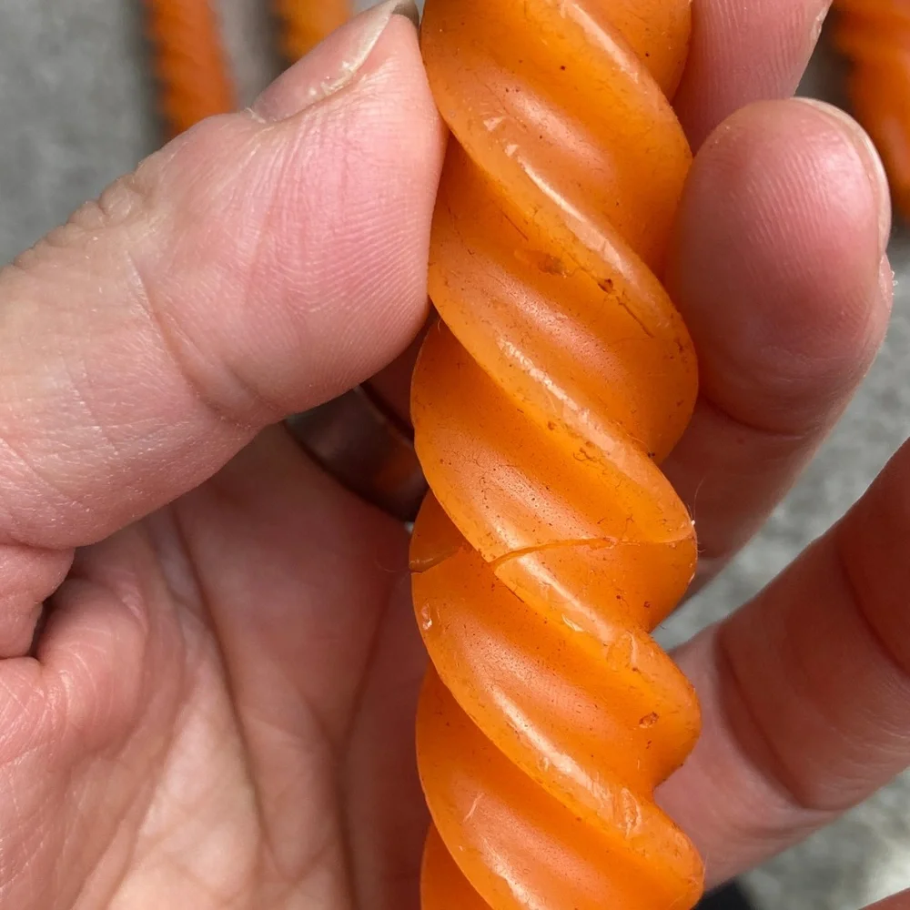 Orange Twisted Taper Candles - Set of 6